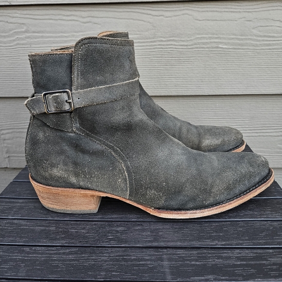 Frye Other - FRYE Grady Jodhpur Dark Gray Leather & Suede Ankle Boots Shoes Men’s Size 10 D